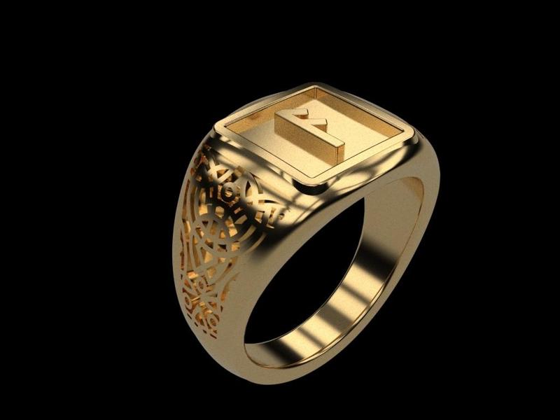 Ansuz, Ansur, Aesc, Asa y Oss / Ansuz Viking Rune Ring