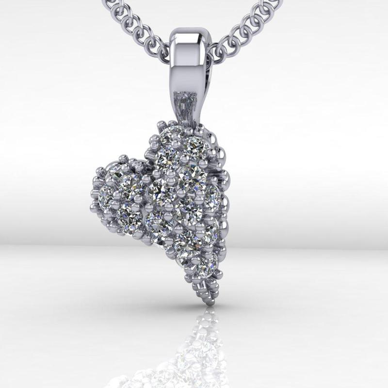 jewelry pendant HEART 023ct Printable STL