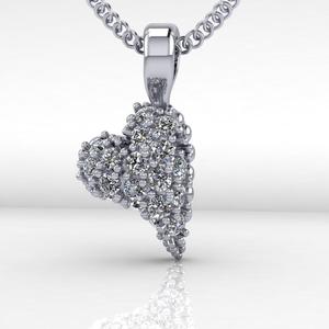 jewelry pendant HEART 023ct Printable STL