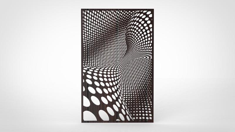 Optical Illusion, modern art 3D STL Model for CNC Router. dxf, svg, eps files for laser cricut - Turn Wood into Mesmerizing Art.