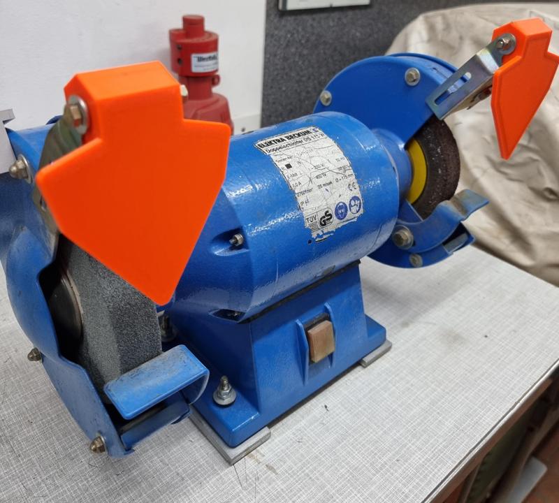 Schutzblende für Schleifmaschine