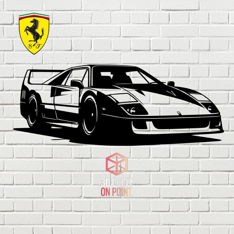 FERRARI F40 - 2D WALL ART #5
