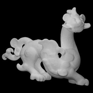 Winged dragon, one of a pair
