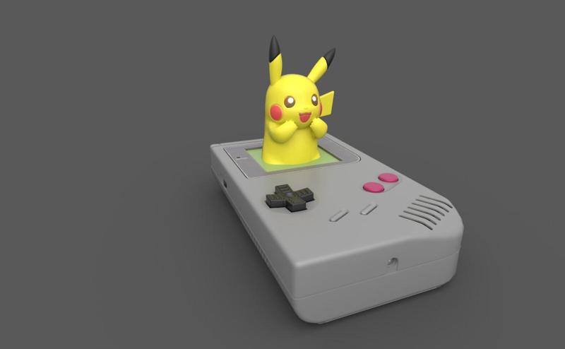 POKEMON:pikachu comes out of gameboy