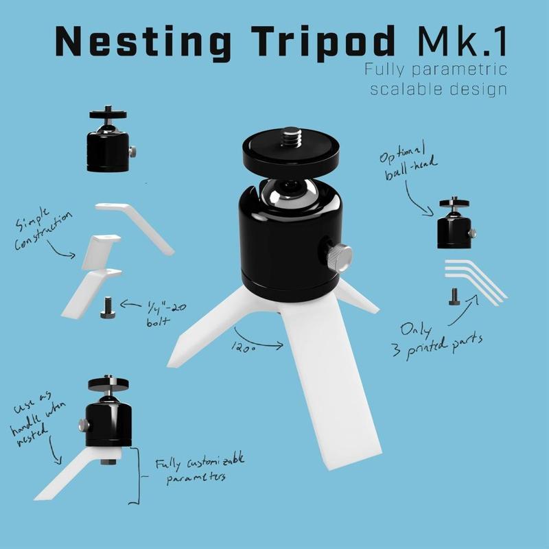 Parametric Nesting Tripod
