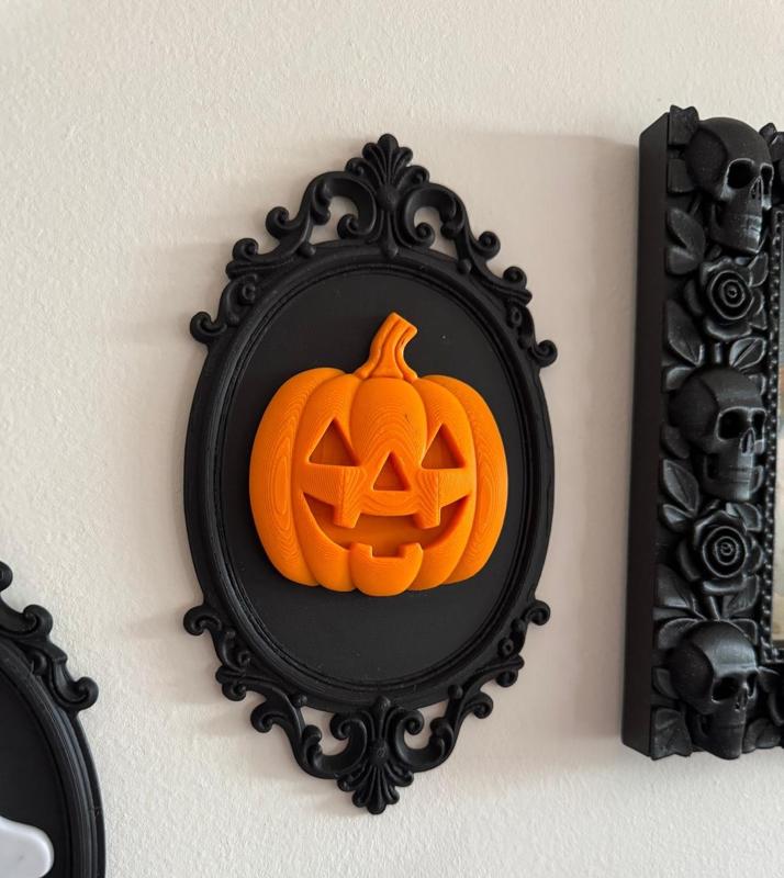 Halloween Pumpkin Wall Frame  Gothic Home Decor