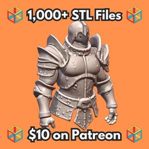 Quarter Scale Noble Paladin Armor Bust Sculpture MineeForm FDM 3D Print STL File