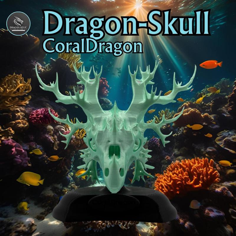 Coral Dragon Skull