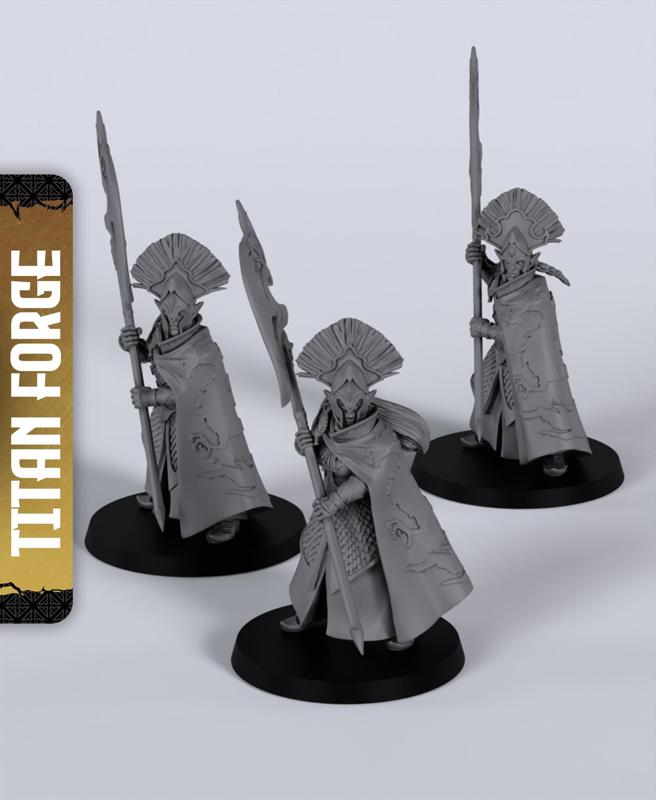 Highborne Royal Guards - With Free Dragon Warhammer - 5e DnD Inspired for RPG and Wargamers