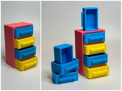 Desk Shelf with drawers - for small parts 