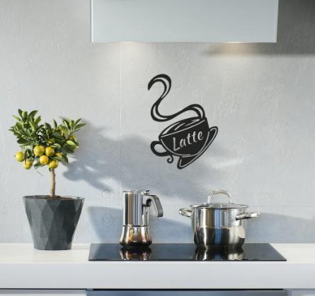2D wall art decor latté