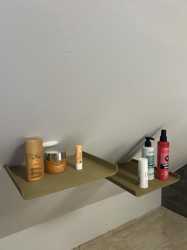 Shelf on a sloping wall