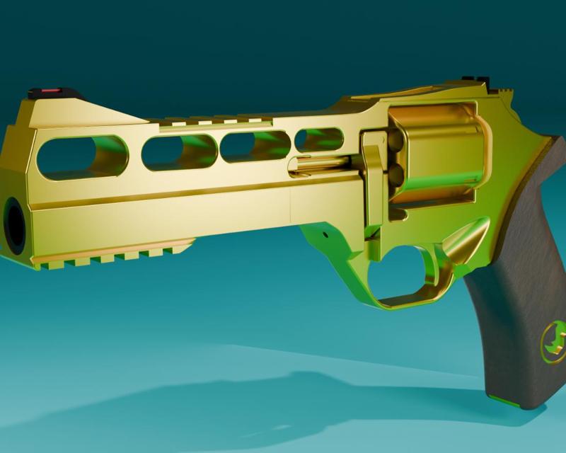 Rhino Revolver Pistol Handgun Firearm Prop Cosplay Toy Gun 60ds 3D-printable