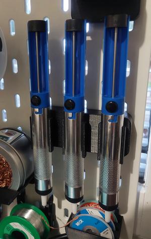 Skadis triple solder sucker holder