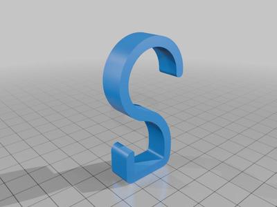 Clothes hook for pipe d=25 mm