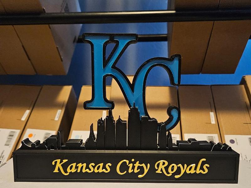 Kansas City Royals with Skyline of Kansas City