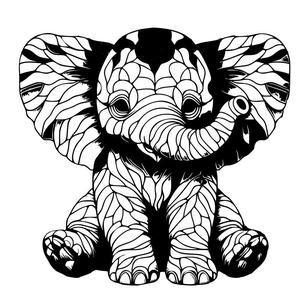 Wall art: Baby elephant