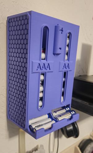 Battery dispenser, wall mounted AA & AAA
