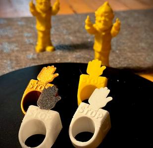 STOP ring, middle finger anti weapon