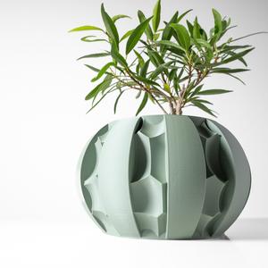 The Erna Planter Pot with Drainage Tray & Stand: Modern and Unique Home Decor for Plants