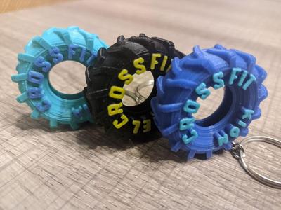 CROSSFIT wheel keychain