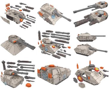 Ultimate War Machine Bundle - 5 Tanks, 2 Transports, 1 Defensive Turret