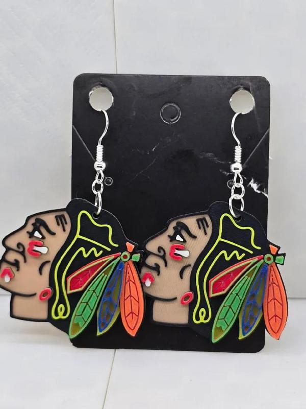 Chicago Blackhawks Earrings   