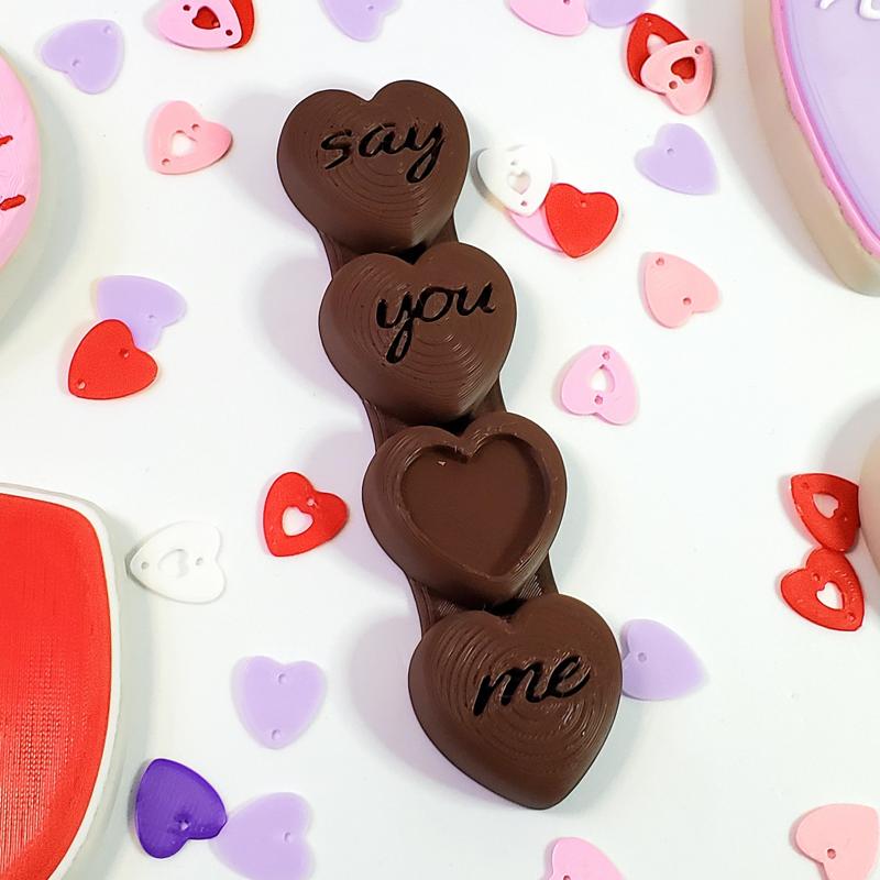 'Say You Love Me' Heart-Shape Chocolate Candy Bar for Valentine's Day :: Delicious Desserts!