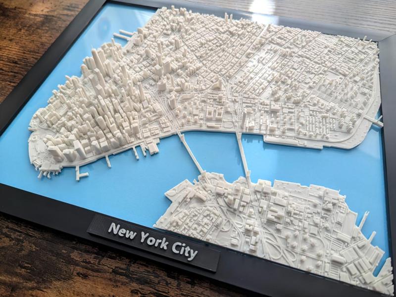 New York City Lower Manhattan 3D Miniature (Large)