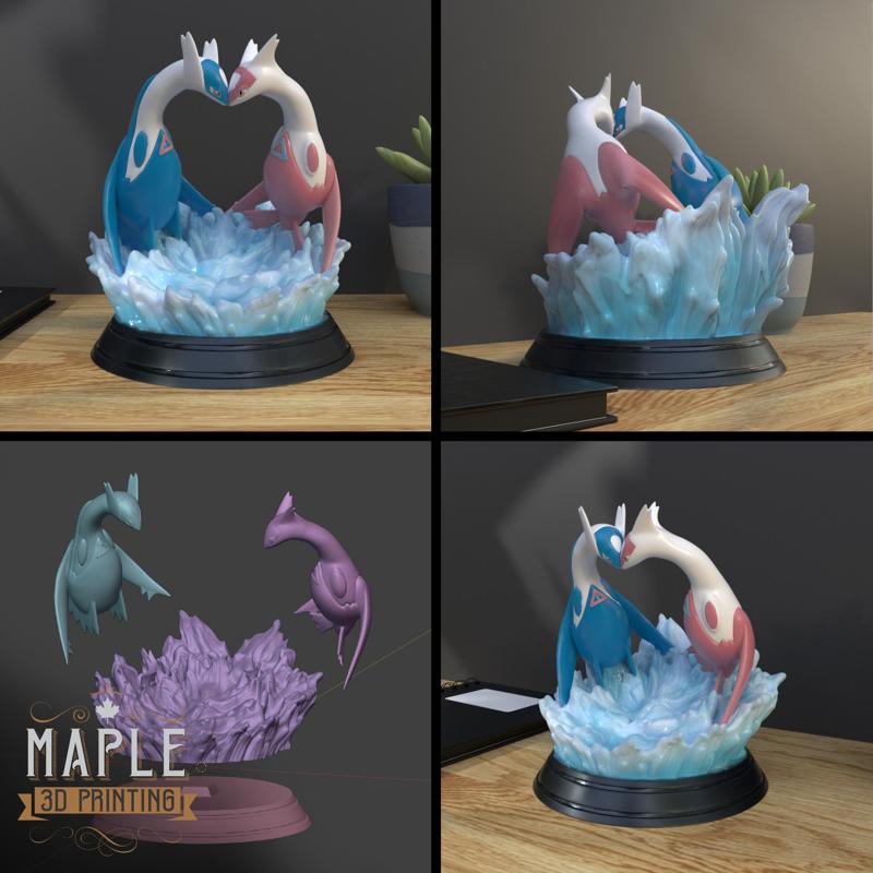 Latias Latios Diorama - Pokemon - Tag Team