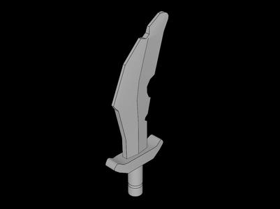 Lego Compatible (60752.dat) Minifig Sword Scimitar with Jagged Edge