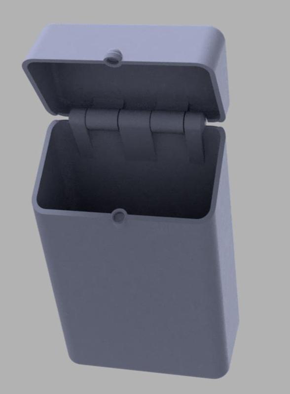 cigarette box, magneto. hinge are magnets for 18 cigatettes