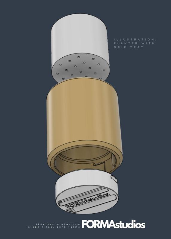 Arbor Planter with drip tray - FORMAstudios P019