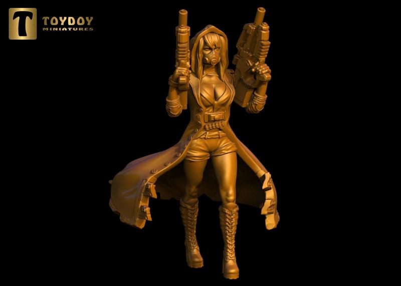 SCI-FI Miniature women soldier (Model 17)