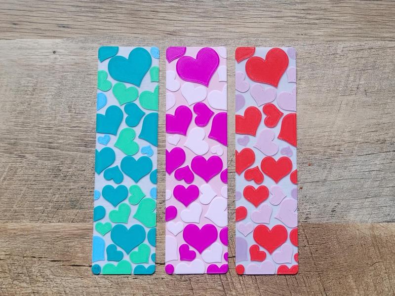 Valentine's day Heart Bookmark - No AMS/MMU needed
