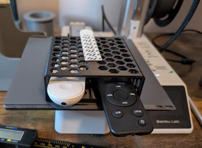 Underdesk Remote Tray/Organizer (no screws)