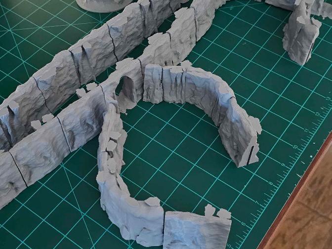 Cave wall sections