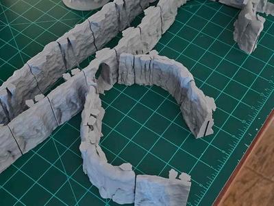 Cave wall sections