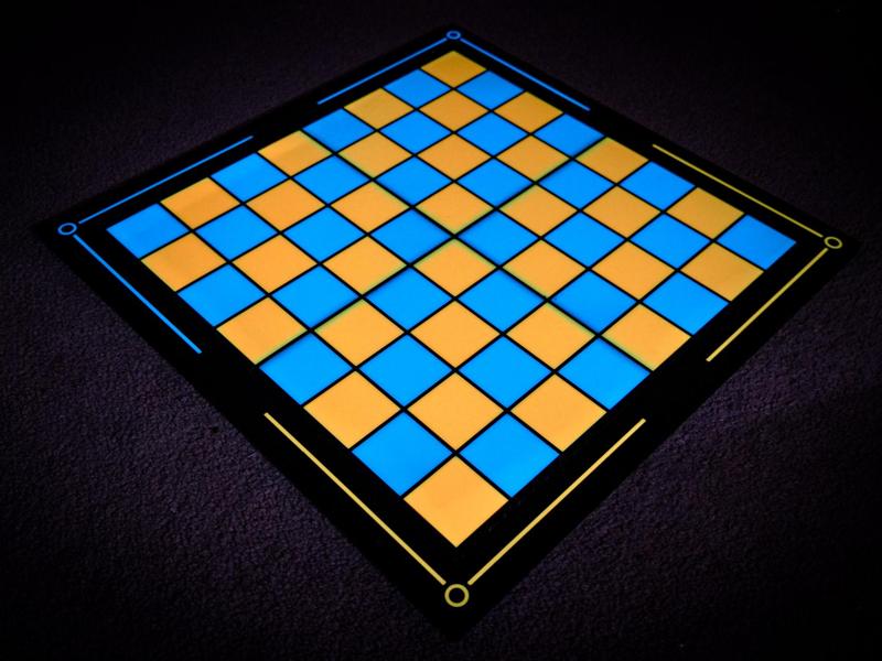 TRON themed Chess Board (Glow In the Dark)