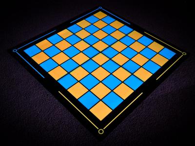 TRON themed Chess Board (Glow In the Dark)