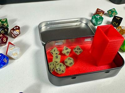 Mini Portable Dice Tower Insert For Tin Case