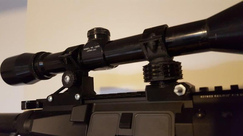 Ajustable Scope Holder v4 - Airsoft rail accessories