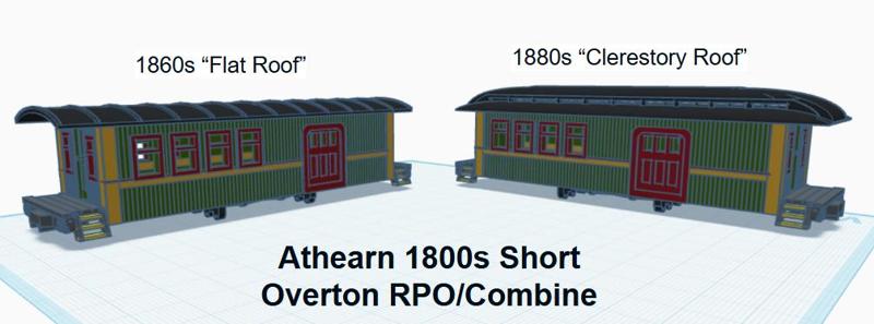 1860s/1880s Athearn Overton RPO Car (HO SCALE)