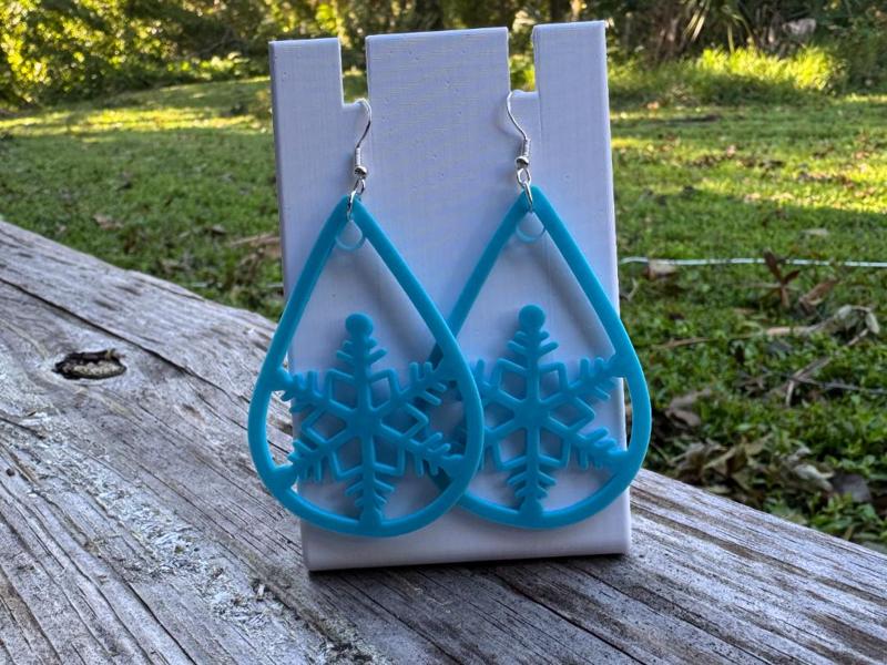 Snowflake earrings/keychain
