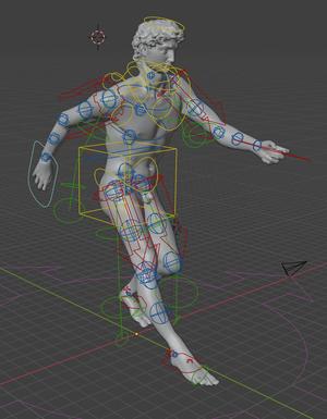 Fully Rigged Michelangelo's David