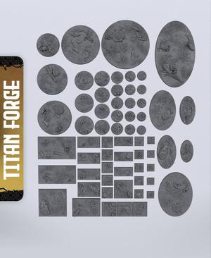 Dark Wood Wolf Order Bases - With Free Dragon  - 5e DnD Inspired for RPG and Wargamers