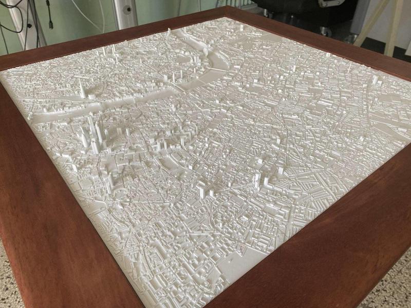 3D London Map City Art Landmark Model of London Skyline