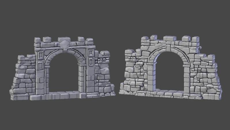 FDM Nosupport DND Terrain Small Portal No Steps Easyprint Fastprint 15min   