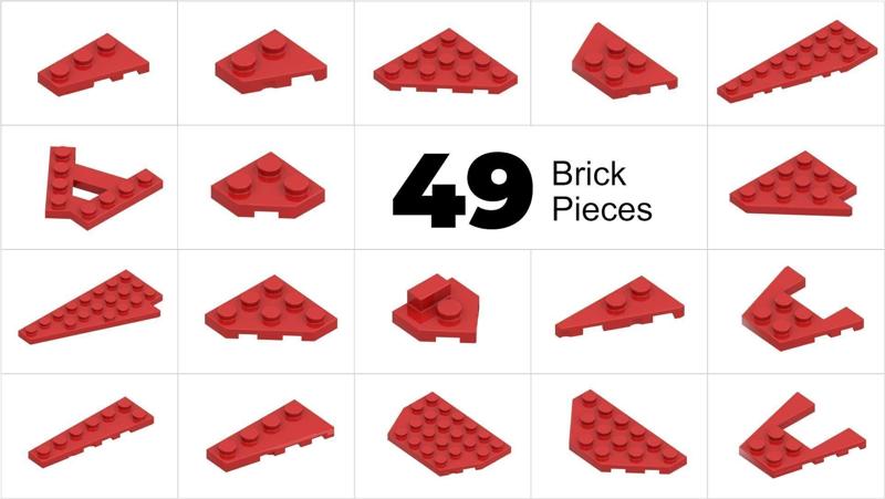 TwindBricks3D - 49 Bricks Plate Wedge  collection