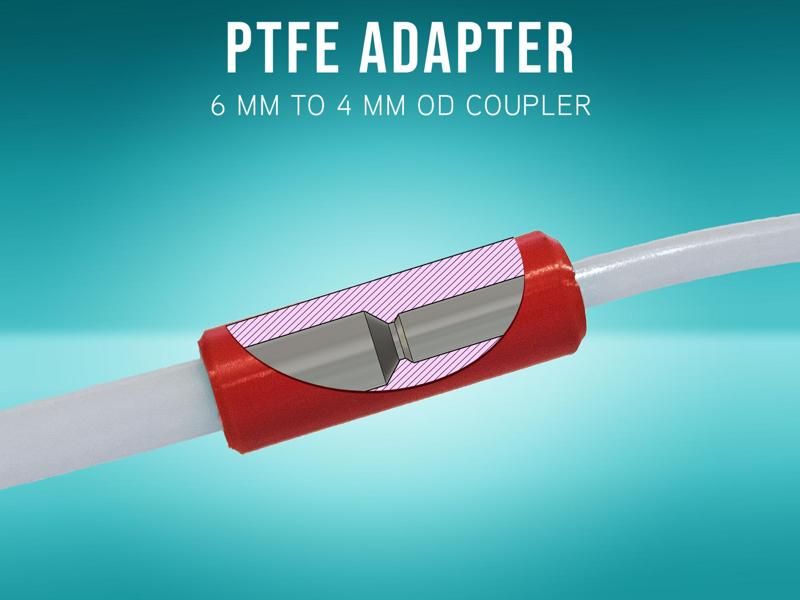 PTFE tube 6mm to 4mm adapter 